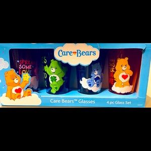 2011 CARE BEARS 4 pc 16 oz GLASS SET Original NEW